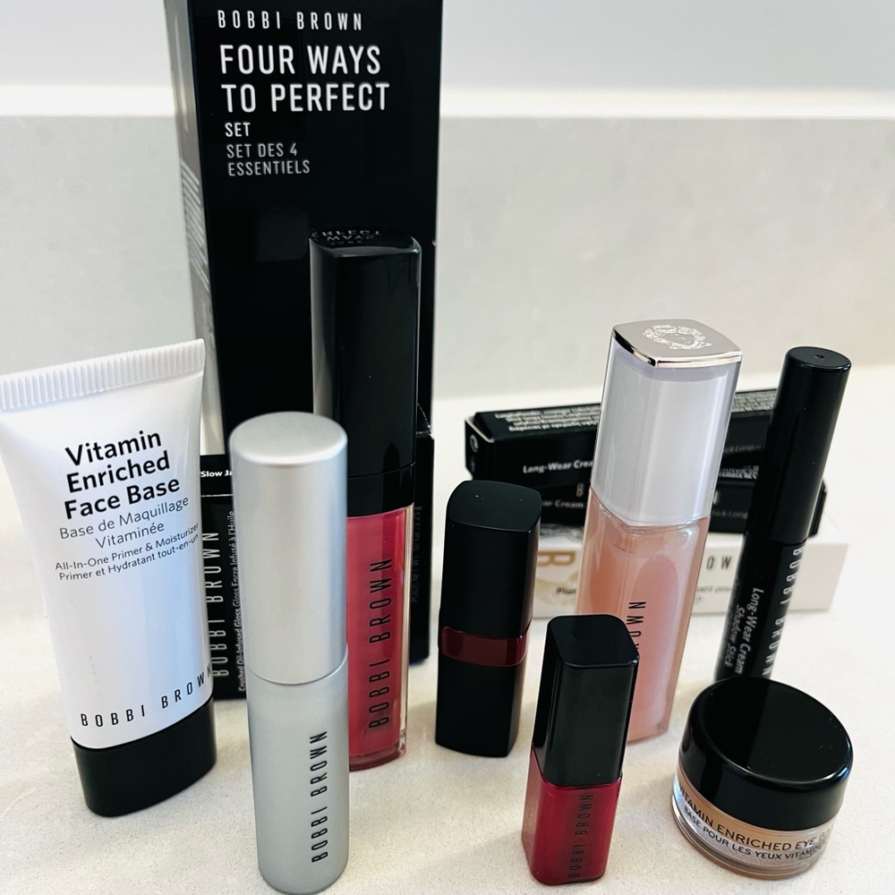Bobbi Brown Face Primer & Lip Color Set in Pink and Nude Shades
